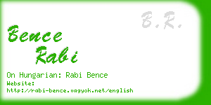 bence rabi business card